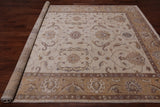 Ivory Peshawar Hand Knotted Rug - 8' 3" X 9' 10"