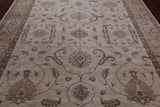Ivory Peshawar Hand Knotted Rug - 8' 3" X 9' 10"