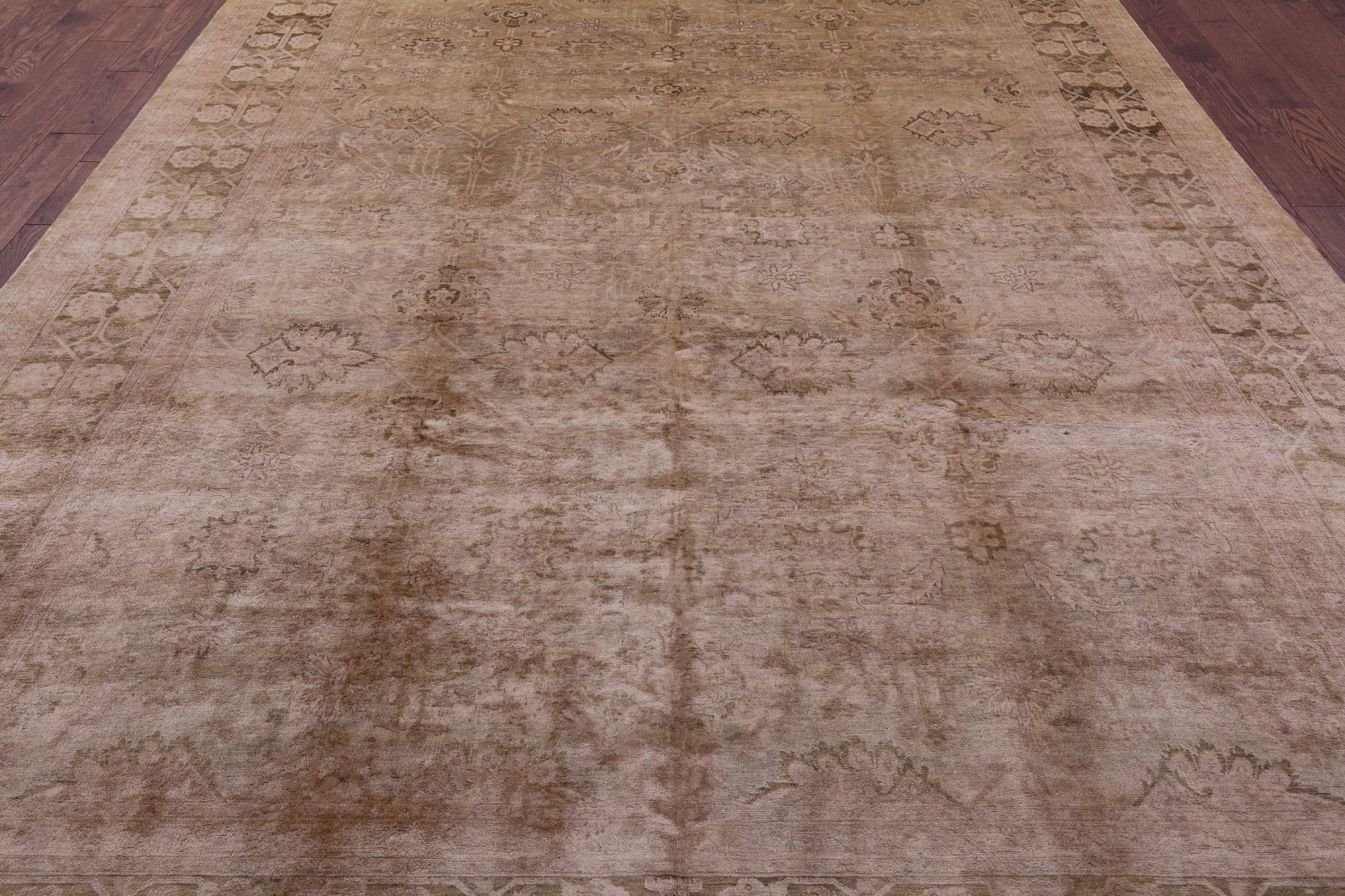 Chobi Peshawar Handmade Wool Area Rug - 9' 0" X 12' 0" - Golden Nile