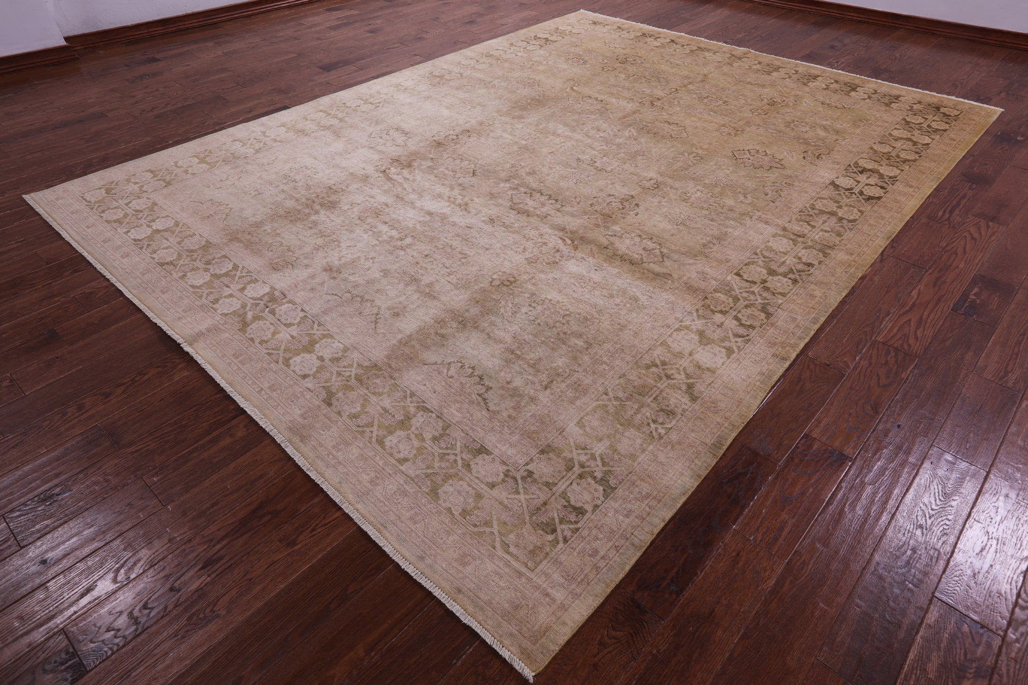 Chobi Peshawar Handmade Wool Area Rug - 9' 0" X 12' 0" - Golden Nile