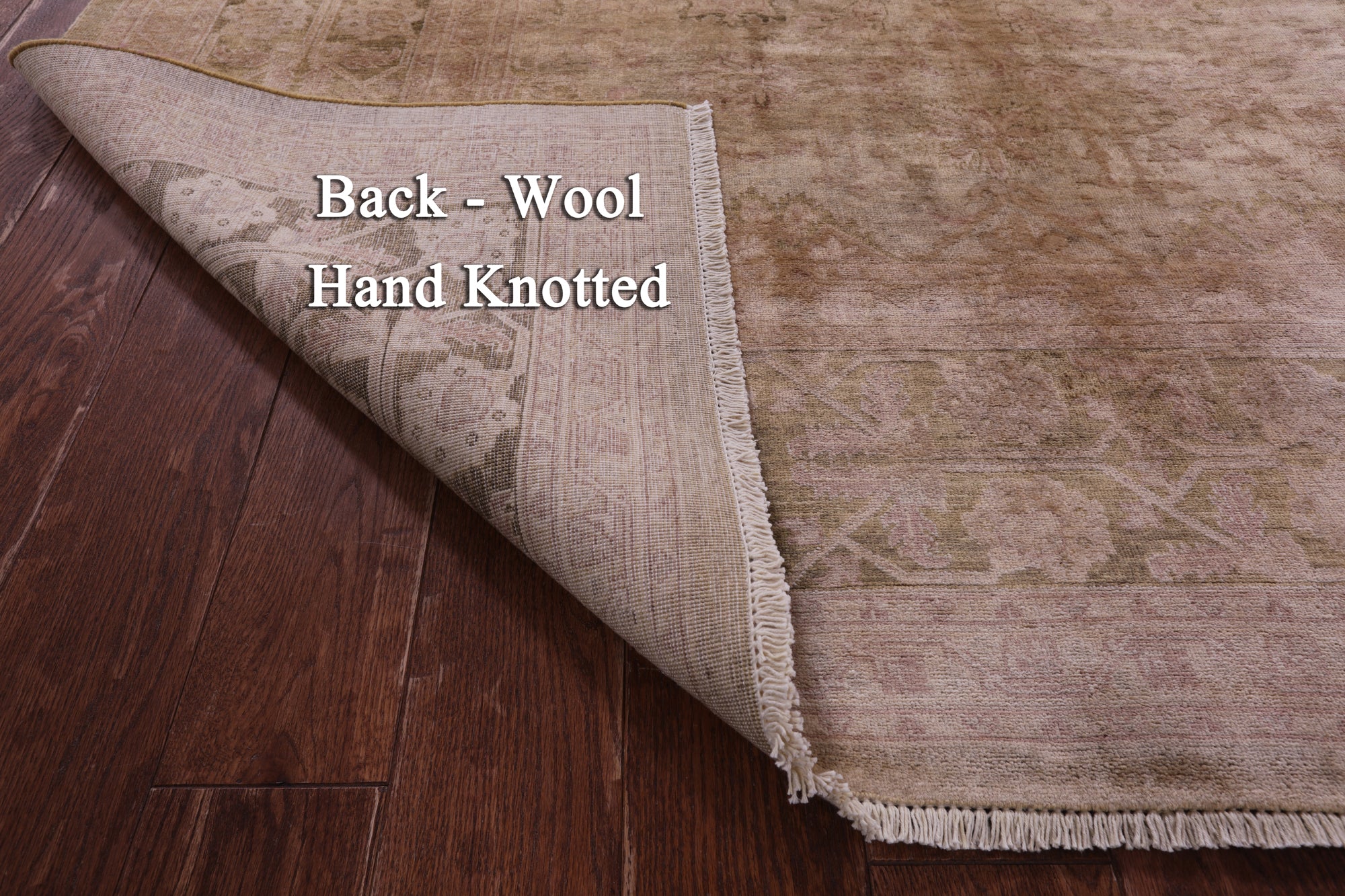 Chobi Peshawar Handmade Wool Area Rug - 9' 0" X 12' 0" - Golden Nile