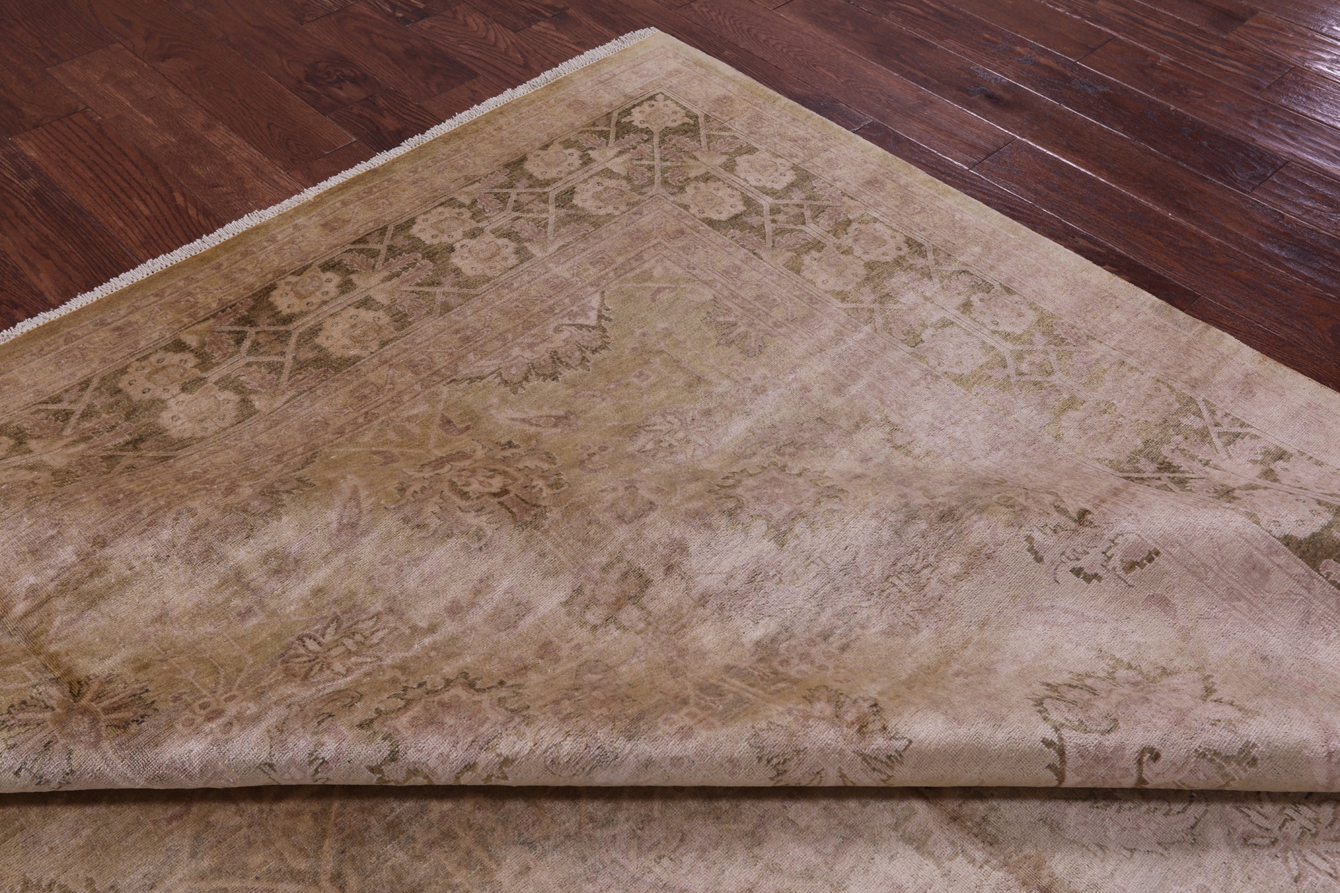 Chobi Peshawar Handmade Wool Area Rug - 9' 0" X 12' 0" - Golden Nile