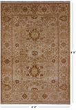 Ivory Chobi Peshawar Handmade Wool Rug - 6' 0" X 8' 8" - Golden Nile