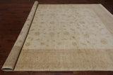 Ivory Chobi Peshawar Hand Knotted Rug - 8' 10" X 12' 3"