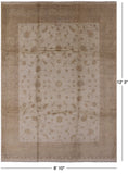 Ivory Chobi Peshawar Hand Knotted Rug - 8' 10" X 12' 3" - Golden Nile
