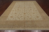 Ivory Chobi Peshawar Hand Knotted Rug - 8' 10" X 12' 3"