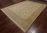 Ivory Chobi Peshawar Hand Knotted Rug - 8' 10" X 12' 3"