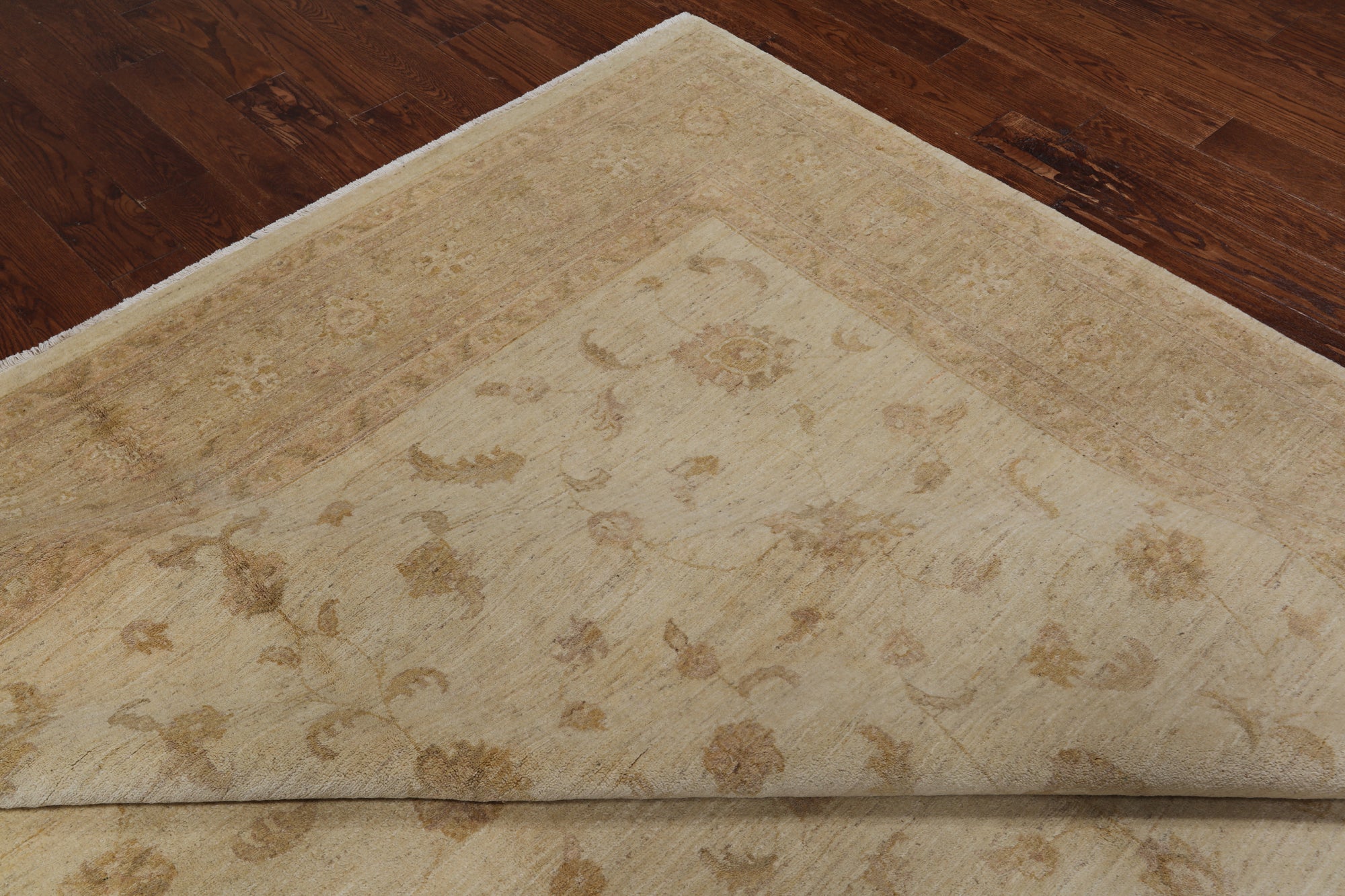 Ivory Chobi Peshawar Hand Knotted Rug - 8' 10" X 12' 3"