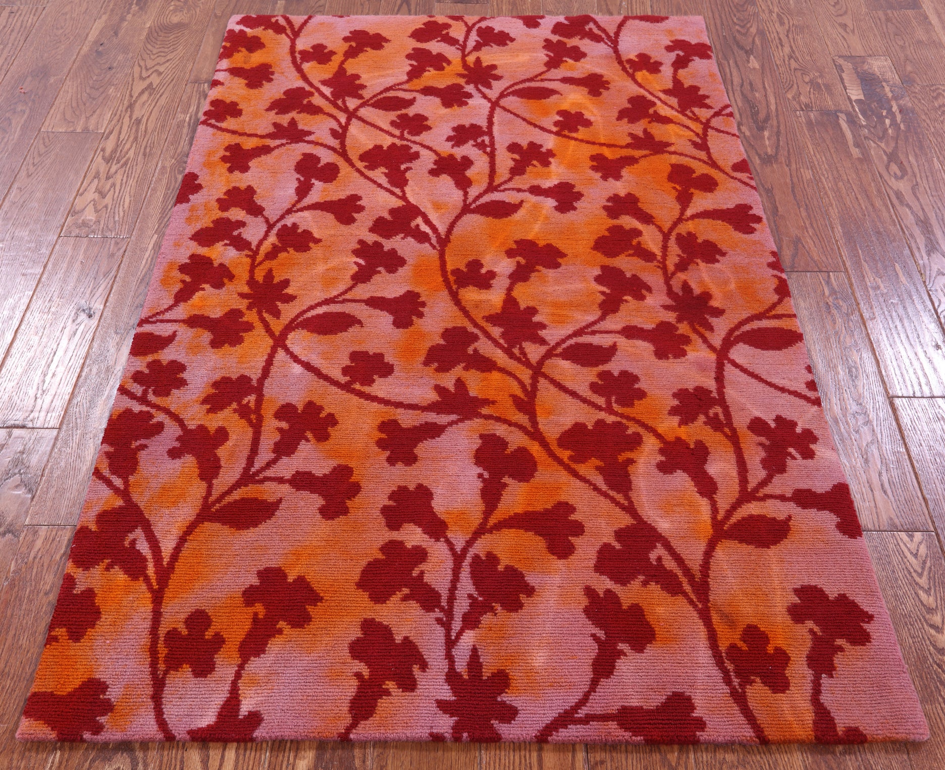 Full Pile Overdyed Hand Knotted Wool Rug - 3' 7" X 5' 7" - Golden Nile