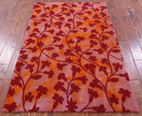 Full Pile Overdyed Hand Knotted Wool Rug - 3' 7" X 5' 7" - Golden Nile