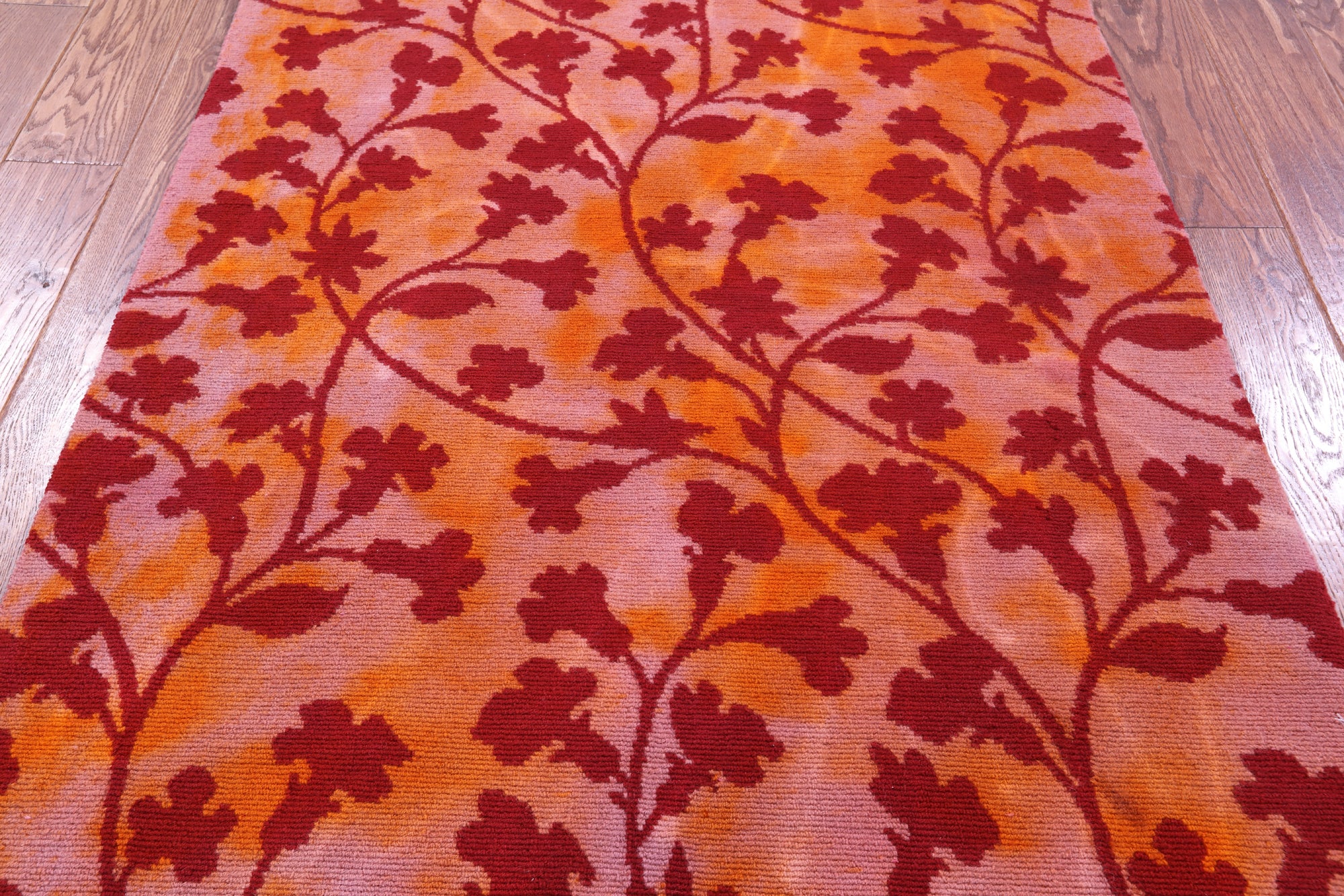 Full Pile Overdyed Hand Knotted Wool Rug - 3' 7" X 5' 7" - Golden Nile