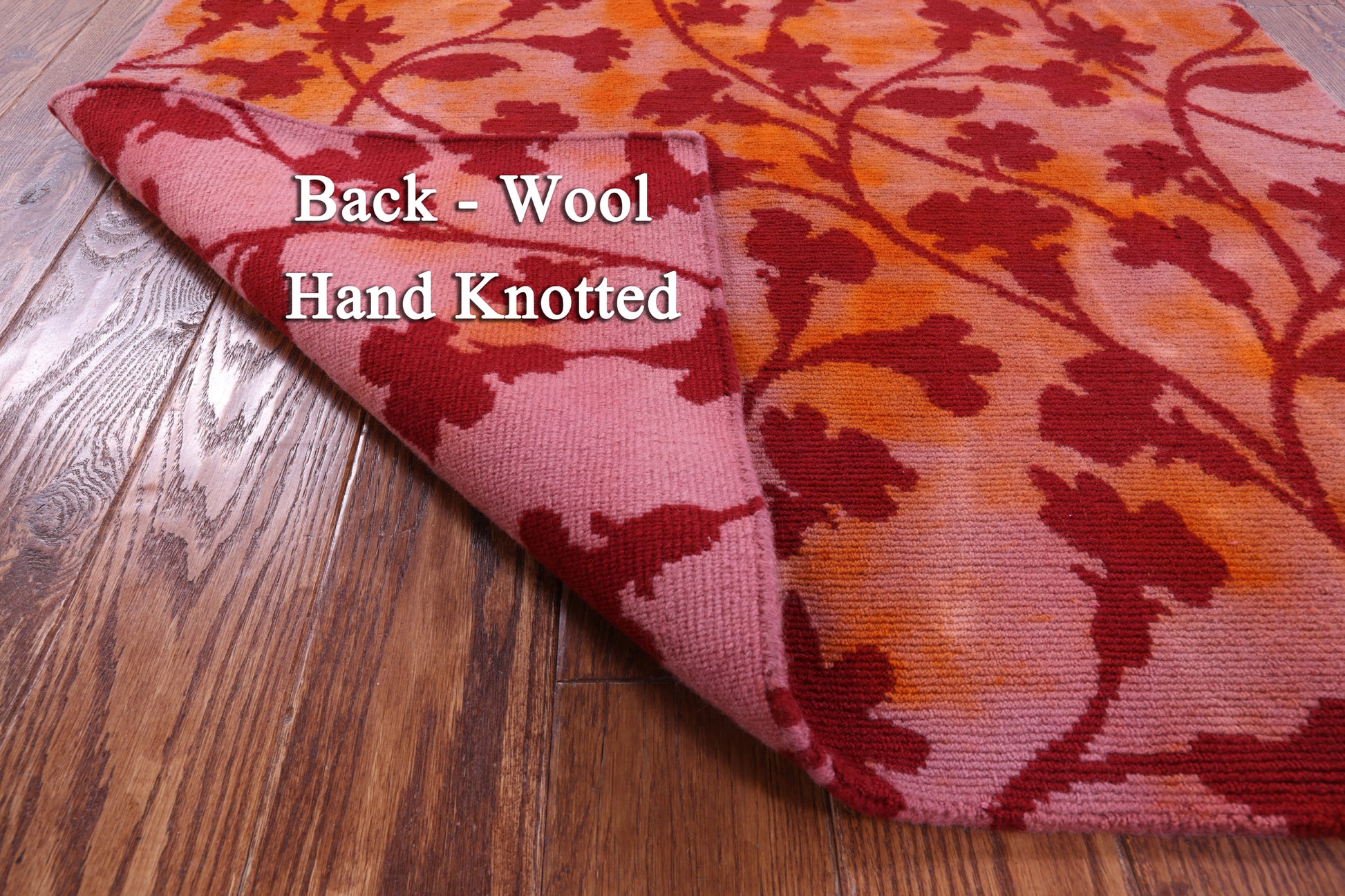 Full Pile Overdyed Hand Knotted Wool Rug - 3' 7" X 5' 7" - Golden Nile