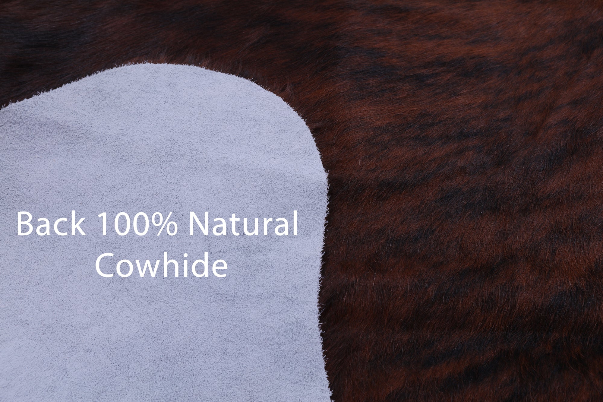 Brindle Natural Hair-On Cowhide Rug - 7' 1" X 6' 2" - Golden Nile