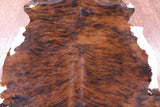 Brindle Natural Hair-On Cowhide Rug - 7' 4" X 6' 1" - Golden Nile