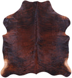 Brindle Natural Hair-On Cowhide Rug - 6' 9" X 6' 1" - Golden Nile