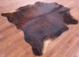 Brindle Natural Hair-On Cowhide Rug - 6' 9" X 6' 1" - Golden Nile