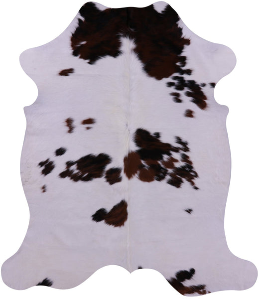 Brown & White Natural Hair-On Cowhide Rug - 6' 8" X 5' 10" - Golden Nile