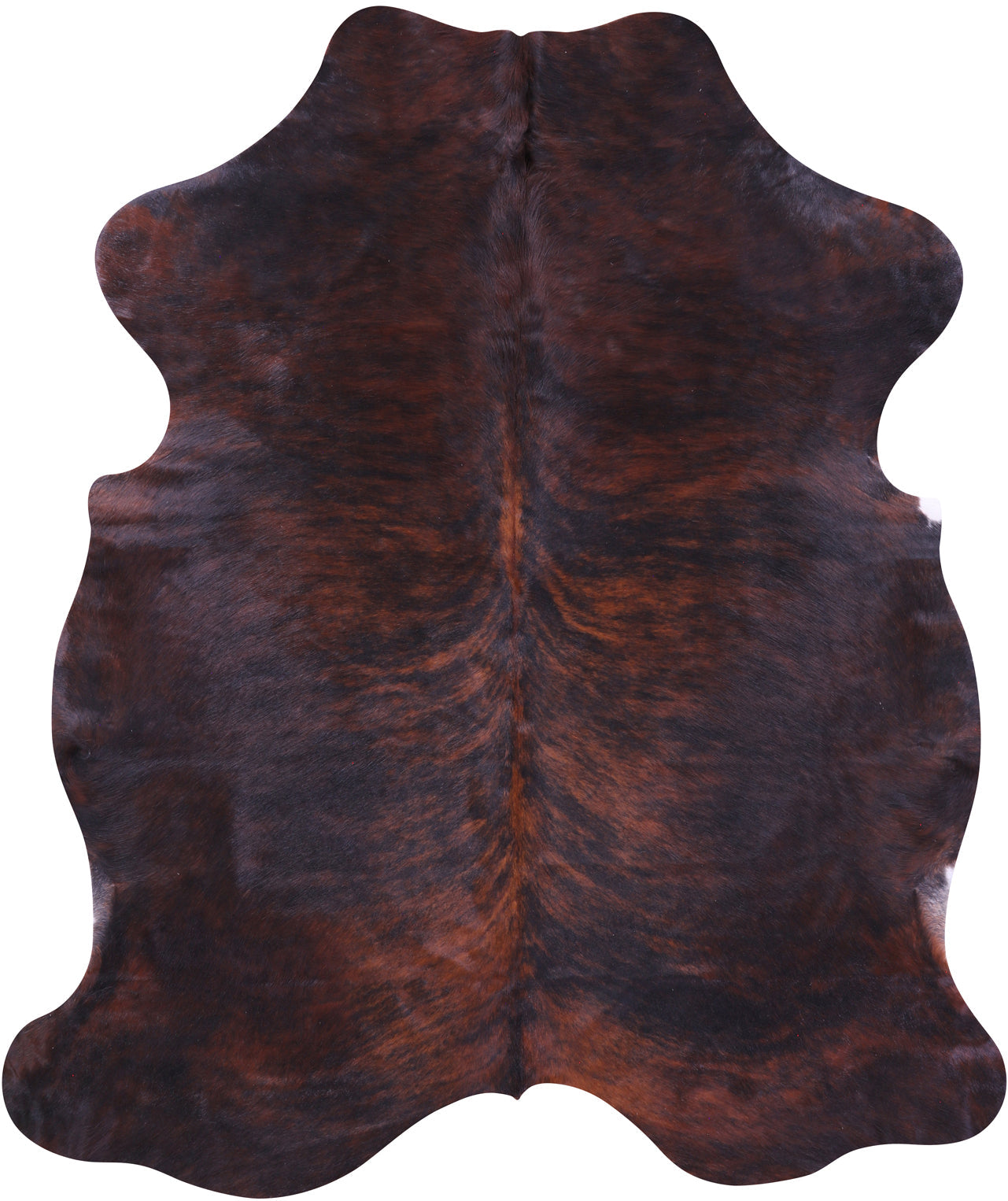 Brindle Natural Hair-On Cowhide Rug - 6' 11" X 5' 9" - Golden Nile