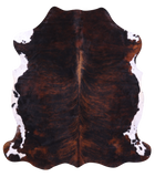 Tricolor Natural Hair-On Cowhide Rug - 6' 9" X 6' 0" - Golden Nile