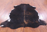 Tricolor Natural Hair-On Cowhide Rug - 6' 4" X 5' 10" - Golden Nile