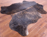 Brindle Natural Hair-On Cowhide Rug - 7' 4" X 6' 8" - Golden Nile