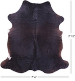 Brown Natural Hair-On Cowhide Rug - 7' 11" X 7' 4" - Golden Nile