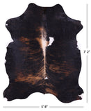 Tricolor Natural Hair-On Cowhide Rug - 7' 2" X 5' 8" - Golden Nile