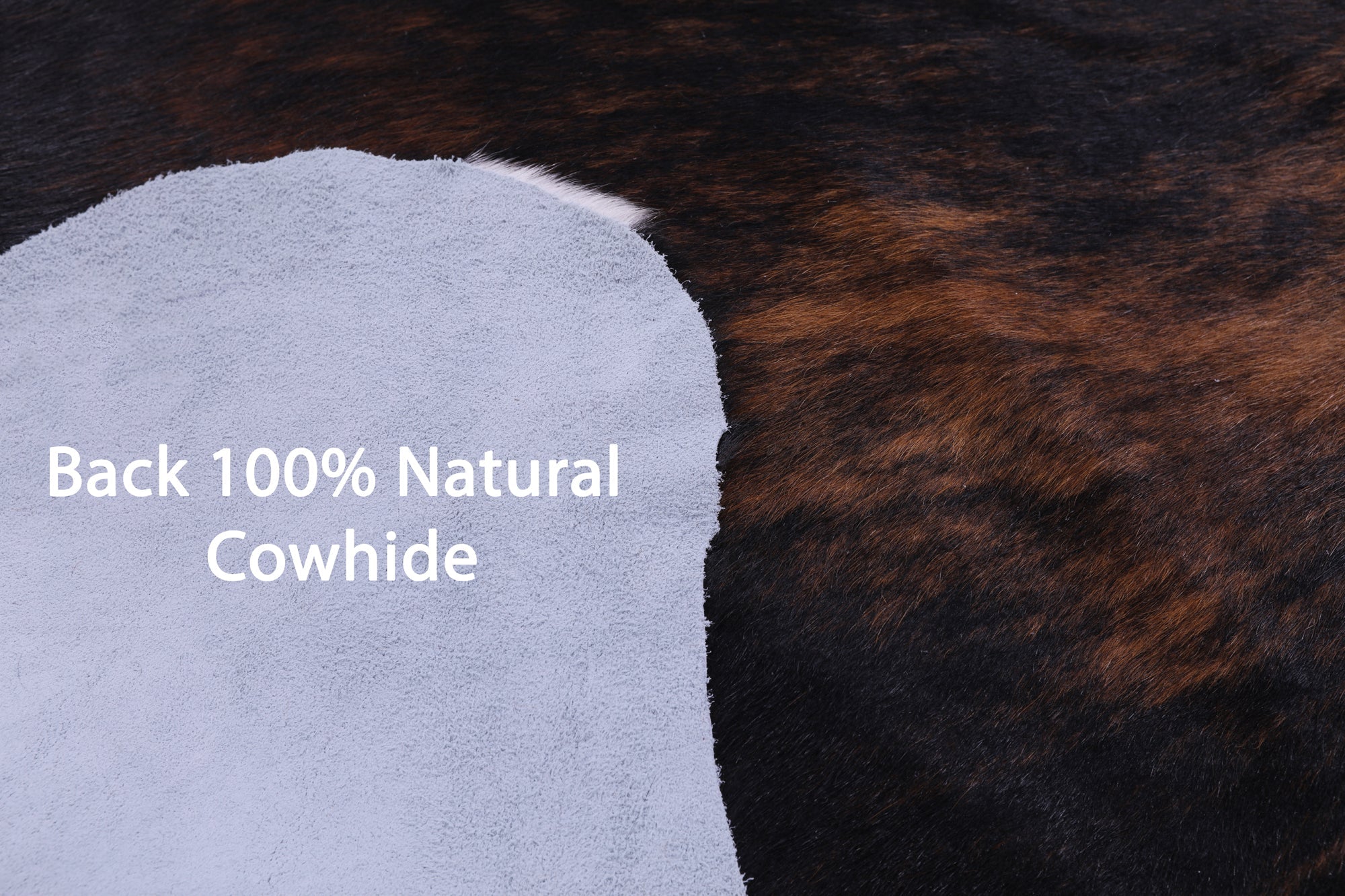 Tricolor Natural Hair-On Cowhide Rug - 7' 2" X 5' 8" - Golden Nile