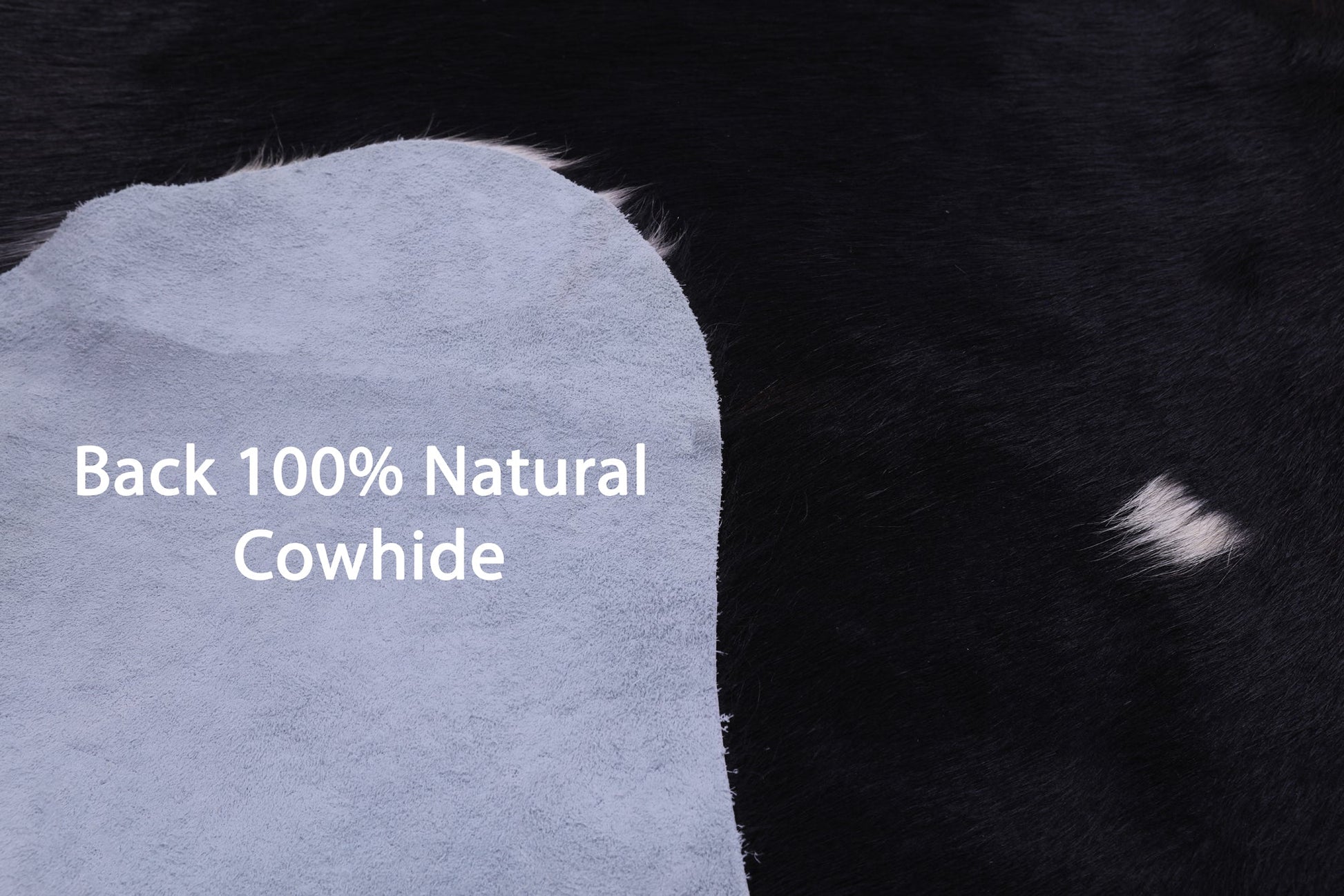 Black & White Natural Hair-On Cowhide Rug - 6' 11" X 6' 0" - Golden Nile