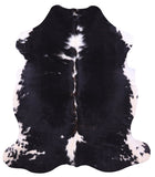 Black & White Natural Hair-On Cowhide Rug - 6' 11" X 6' 0" - Golden Nile