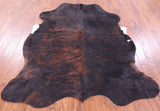 Tricolor Natural Hair-On Cowhide Rug - 6' 7" X 5' 8" - Golden Nile