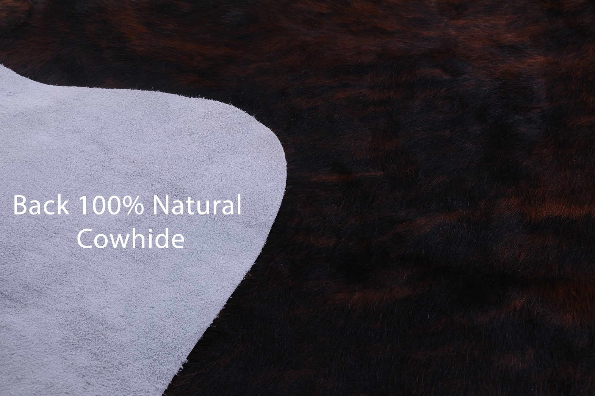 Tricolor Natural Hair-On Cowhide Rug - 6' 7" X 5' 8" - Golden Nile