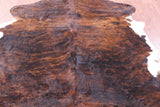 Brindle Natural Hair-On Cowhide Rug - 6' 10" X 6' 0" - Golden Nile