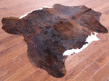 Brindle Natural Hair-On Cowhide Rug - 6' 10" X 6' 0" - Golden Nile