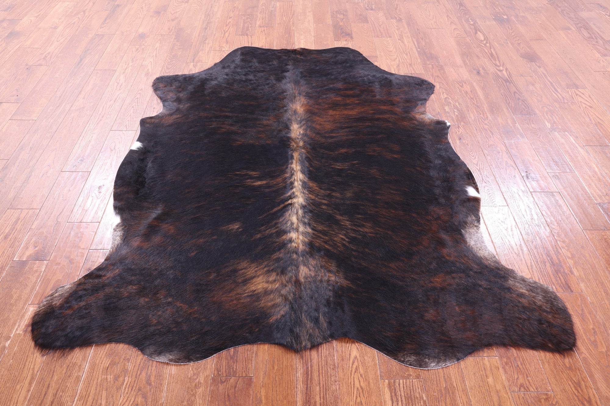 Brindle Natural Hair-On Cowhide Rug - 6' 7" X 5' 10" - Golden Nile