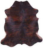 Brindle Natural Hair-On Cowhide Rug - 6' 10" X 6' 2" - Golden Nile