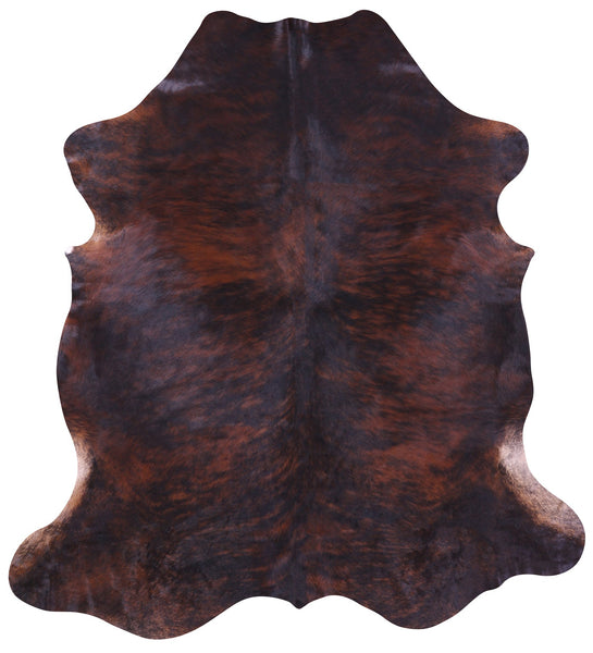 Brindle Natural Hair-On Cowhide Rug - 6' 10" X 6' 2" - Golden Nile