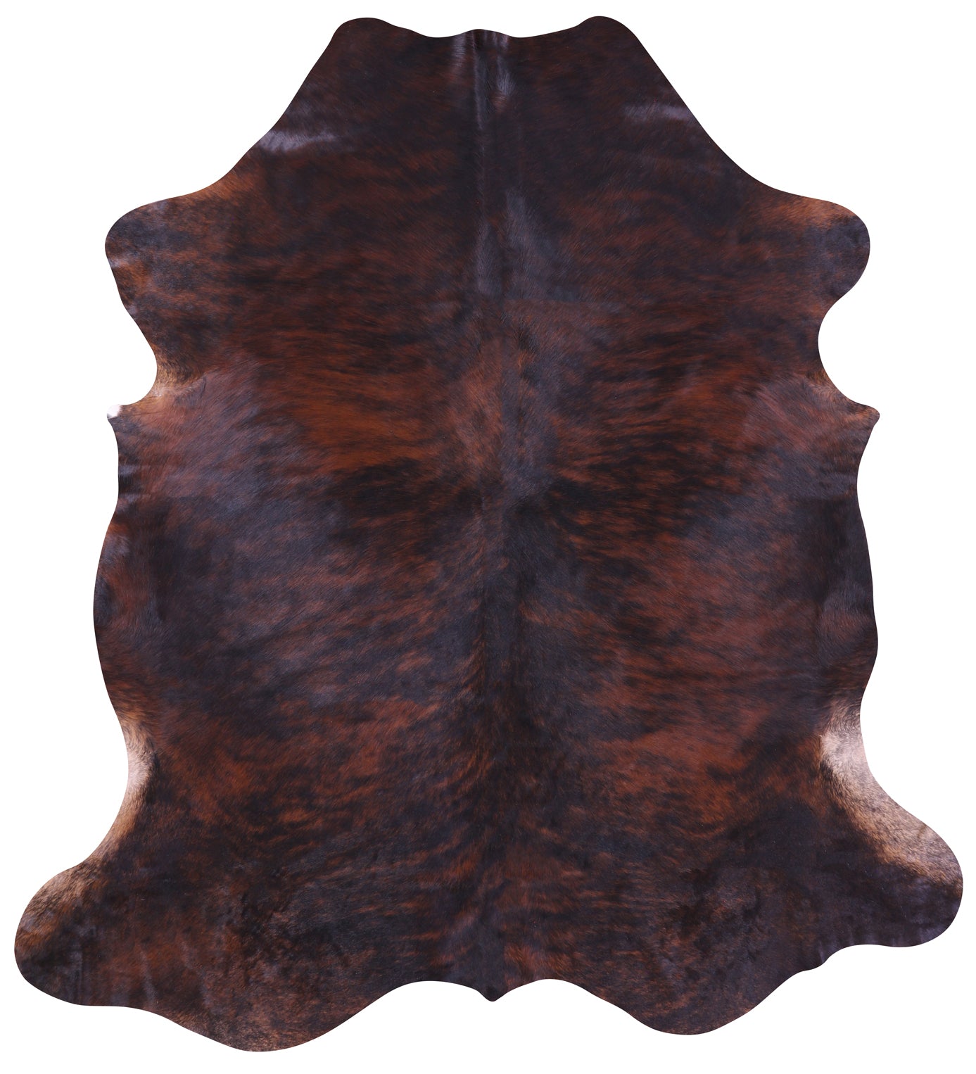 Brindle Natural Hair-On Cowhide Rug - 6' 10" X 6' 2" - Golden Nile