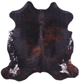 Tricolor Natural Hair-On Cowhide Rug - 6' 8" X 6' 6" - Golden Nile