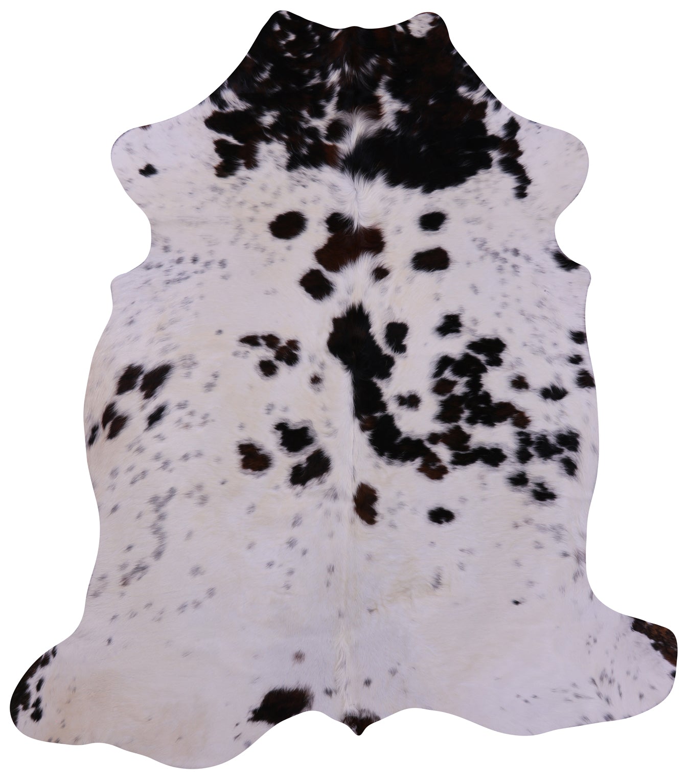 Tricolor Natural Hair-On Cowhide Rug - 6' 9" X 5' 11" - Golden Nile