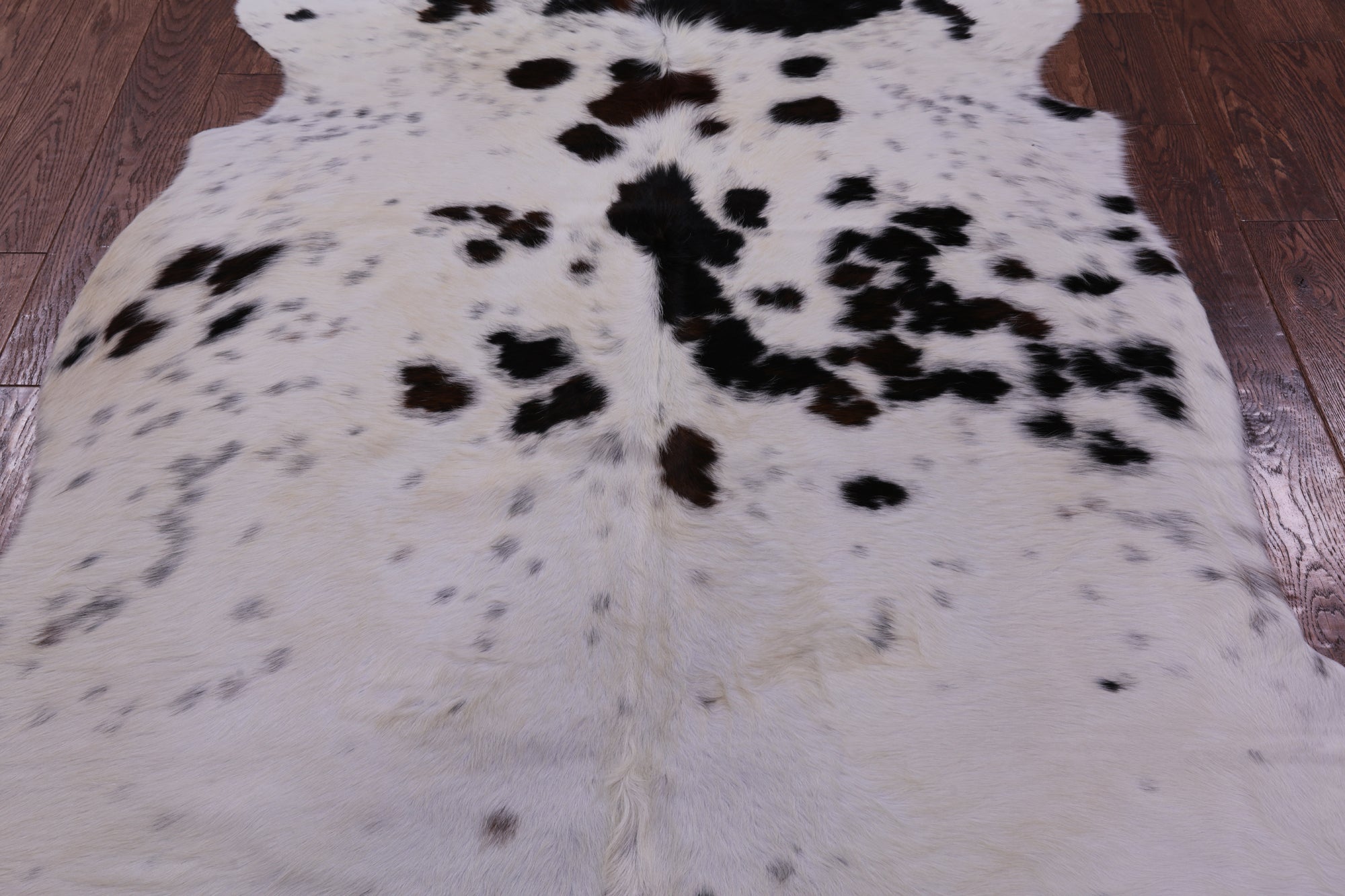 Tricolor Natural Hair-On Cowhide Rug - 6' 9" X 5' 11" - Golden Nile