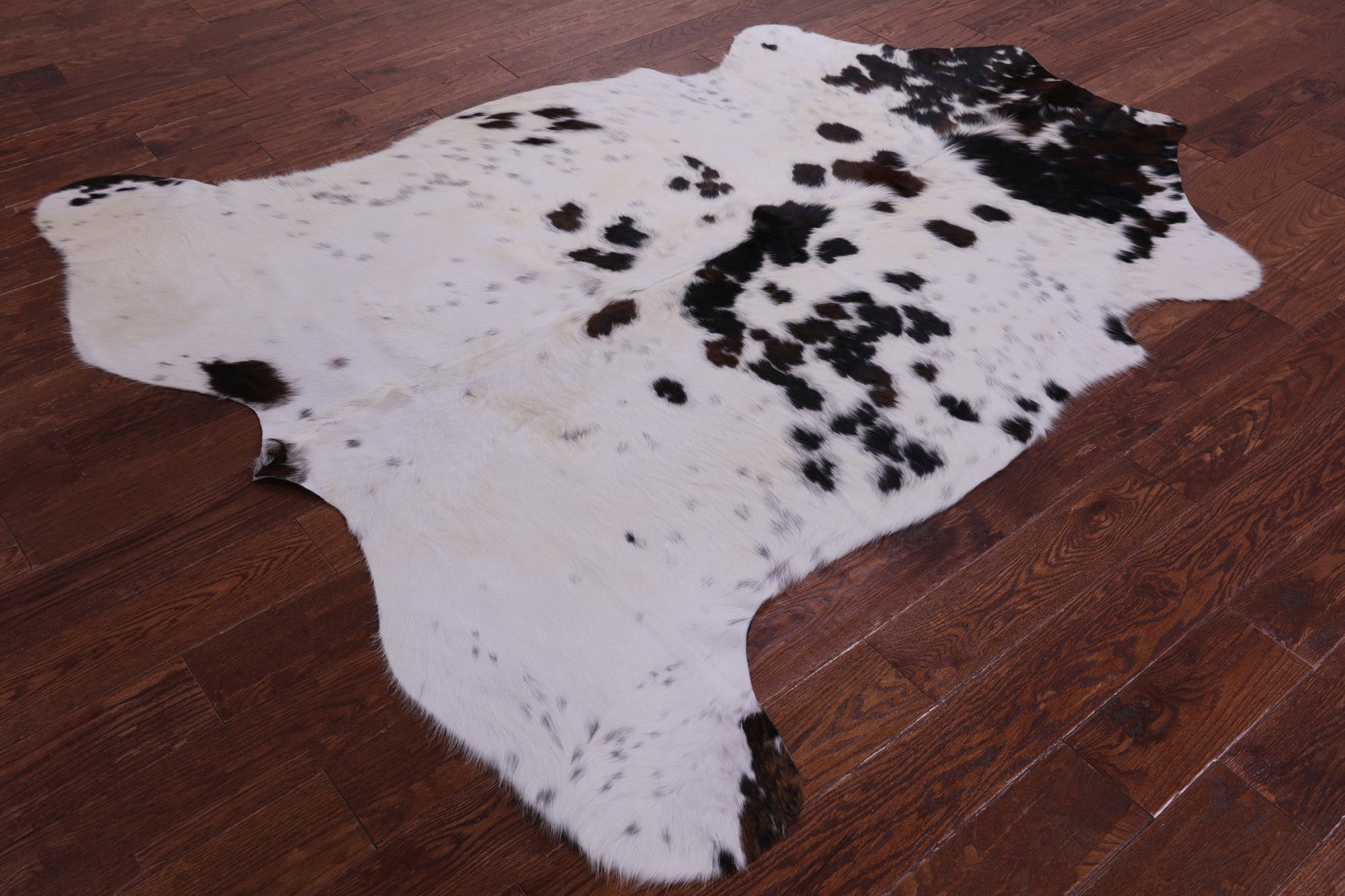 Tricolor Natural Hair-On Cowhide Rug - 6' 9" X 5' 11" - Golden Nile