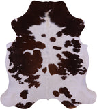 Brown & White Natural Hair-On Cowhide Rug - 6' 8" X 5' 10" - Golden Nile