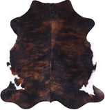 Brindle Natural Hair-On Cowhide Rug - 6' 11" X 6' 5" - Golden Nile