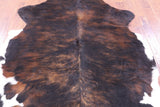 Brindle Natural Hair-On Cowhide Rug - 6' 11" X 6' 5" - Golden Nile