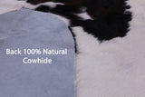 Black & White Natural Hair-On Cowhide Rug - 6' 7" X 5' 10" - Golden Nile
