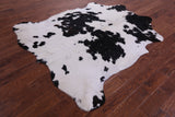 Black & White Natural Hair-On Cowhide Rug - 6' 7" X 5' 10" - Golden Nile