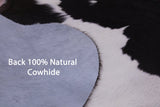 Brown & White Natural Hair-On Cowhide Rug - 7' 0" X 6' 2" - Golden Nile