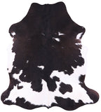 Brown & White Natural Hair-On Cowhide Rug - 7' 0" X 6' 2" - Golden Nile