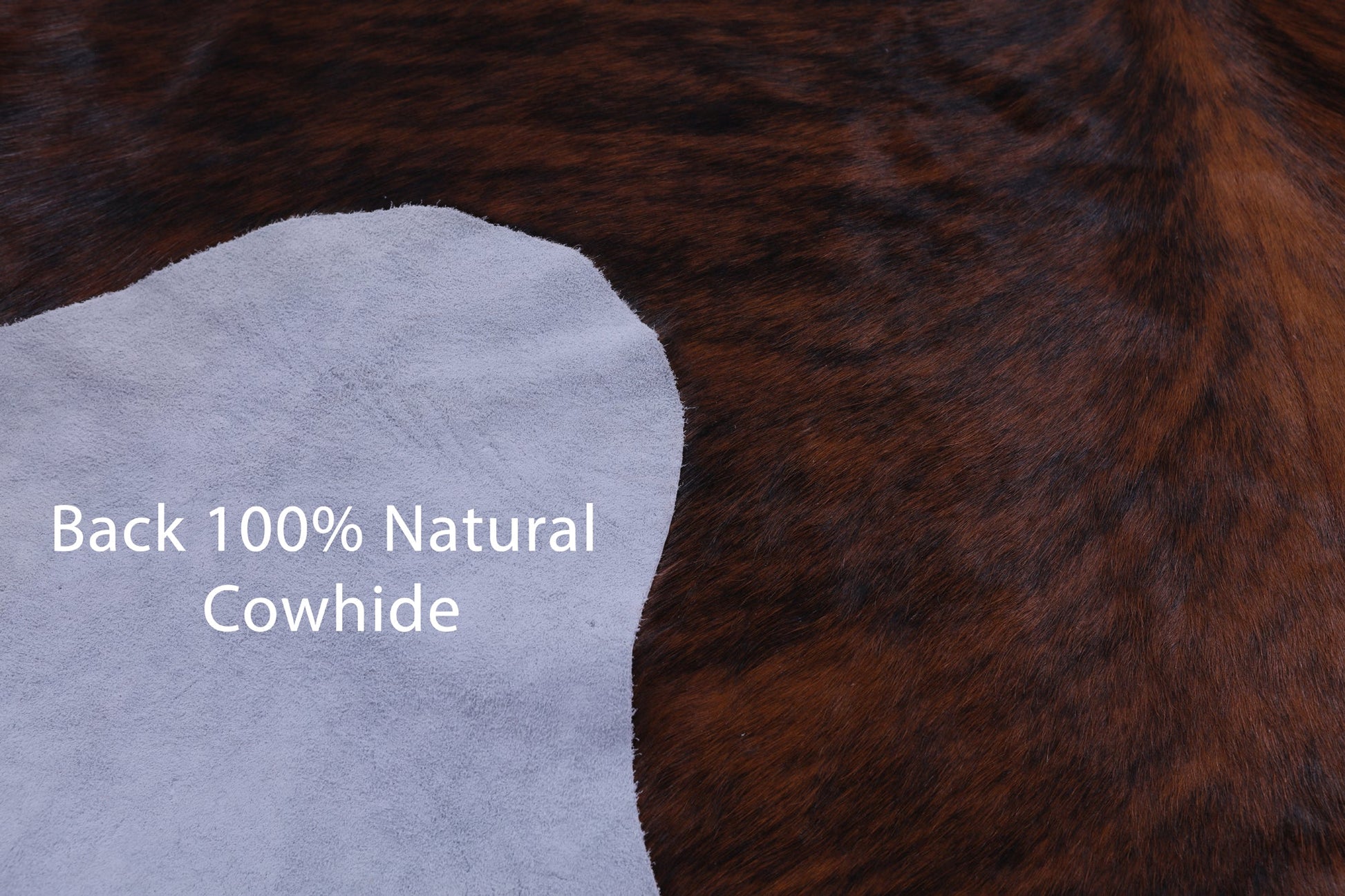 Brindle Natural Hair-On Cowhide Rug - 6' 9" X 5' 8" - Golden Nile